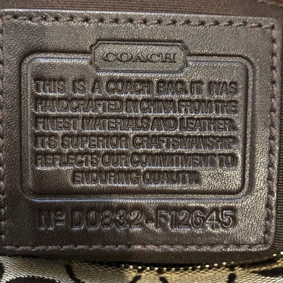 COACH Signature Handbag - Picture 3 of 8